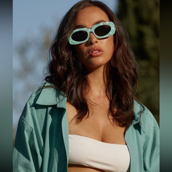 12th Tribe Accessories - COPY - 12th Tribe: Serpentine Green & White Marble sunglasses